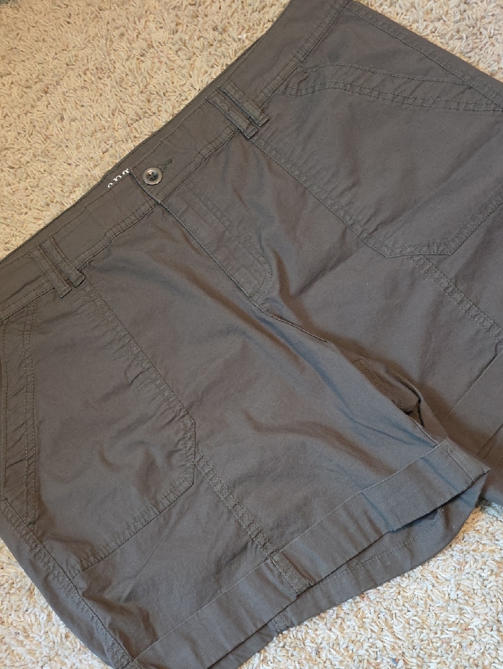 a.n.a Olive Green Flat Front Shorts Size 18W